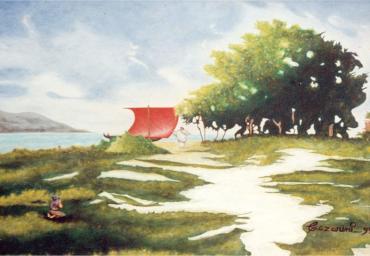 1997 – Salvação ao Amanhecer –  Acrílica s tela – estilo impressionista